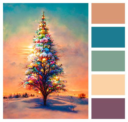 Fantasy Ai Generated Christmas Tree Image